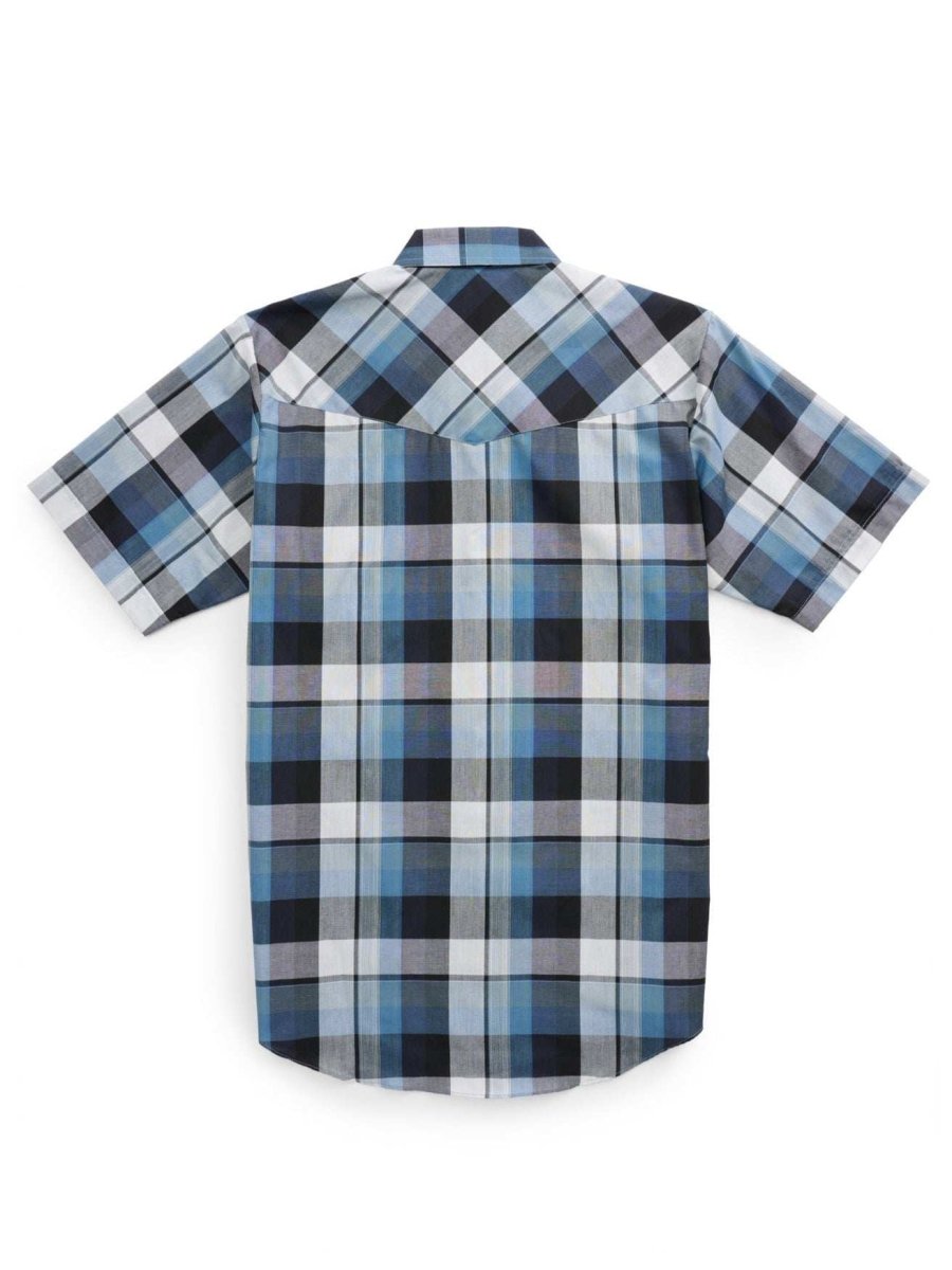 Men's Ely Cattleman Short Sleeve Plaid Western Snap Shirt - Ely Cattleman - Flyclothing LLC