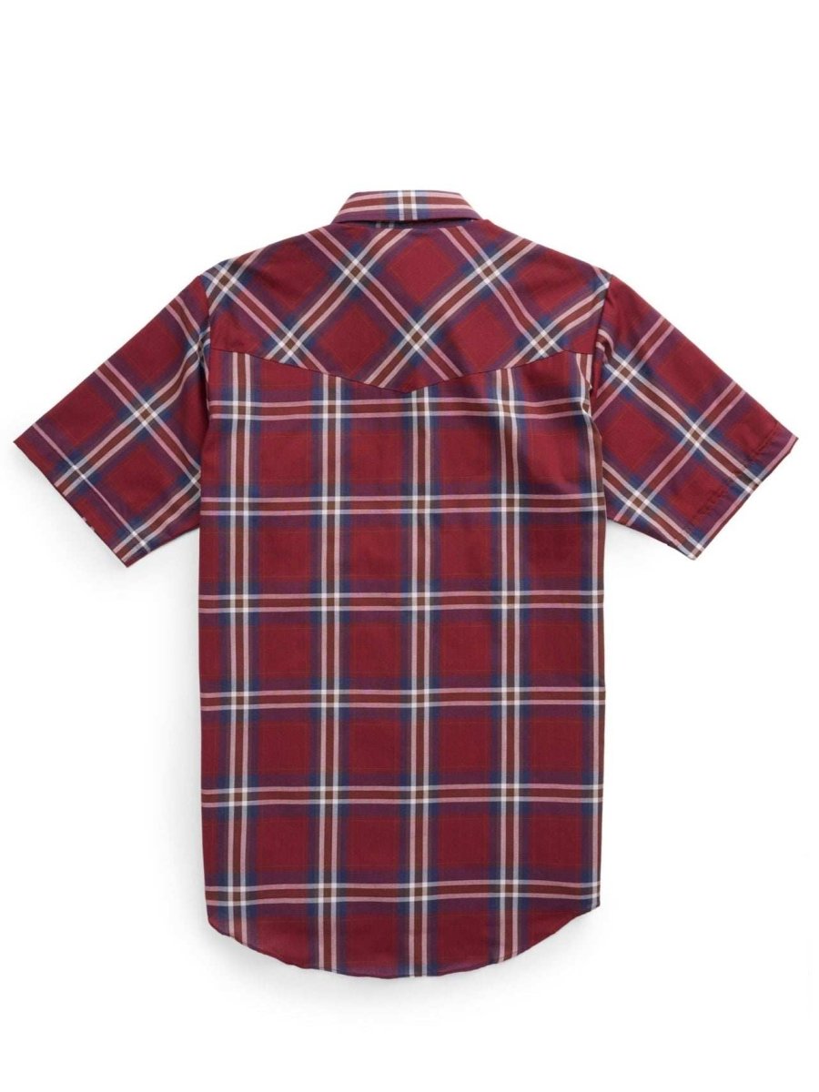 Men's Ely Cattleman Short Sleeve Plaid Western Snap Shirt - Ely Cattleman - Flyclothing LLC