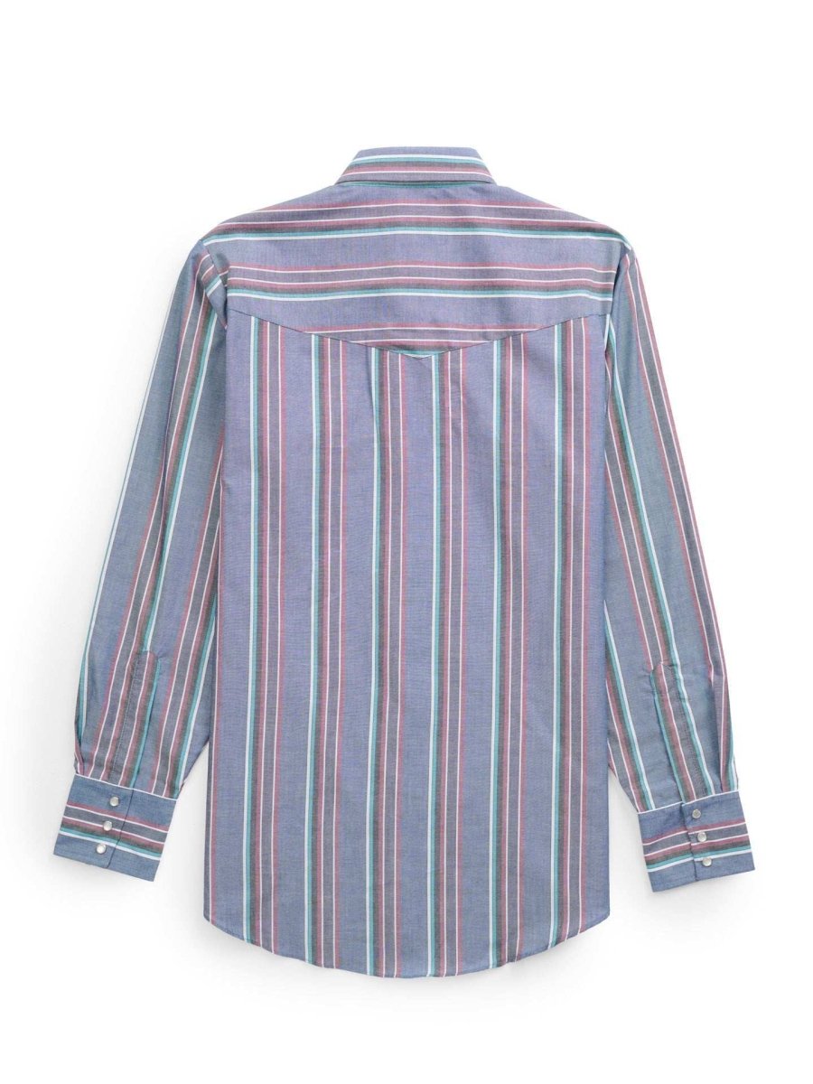 Men's Ely Cattleman Long Sleeve Stripe Western Snap Shirt - Ely Cattleman - Flyclothing LLC