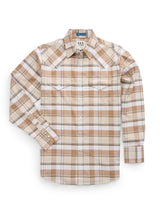 Men's Ely Cattleman Long Sleeve Western Wrinkle Resistant Plaid Shirt