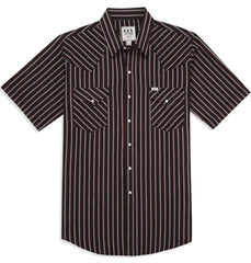 Men's Ely Cattleman Short Sleeve Stripe Western Snap Shirt