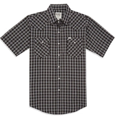 Men's Ely Cattleman Short Sleeve Plaid Western Snap Shirt - Ely Cattleman