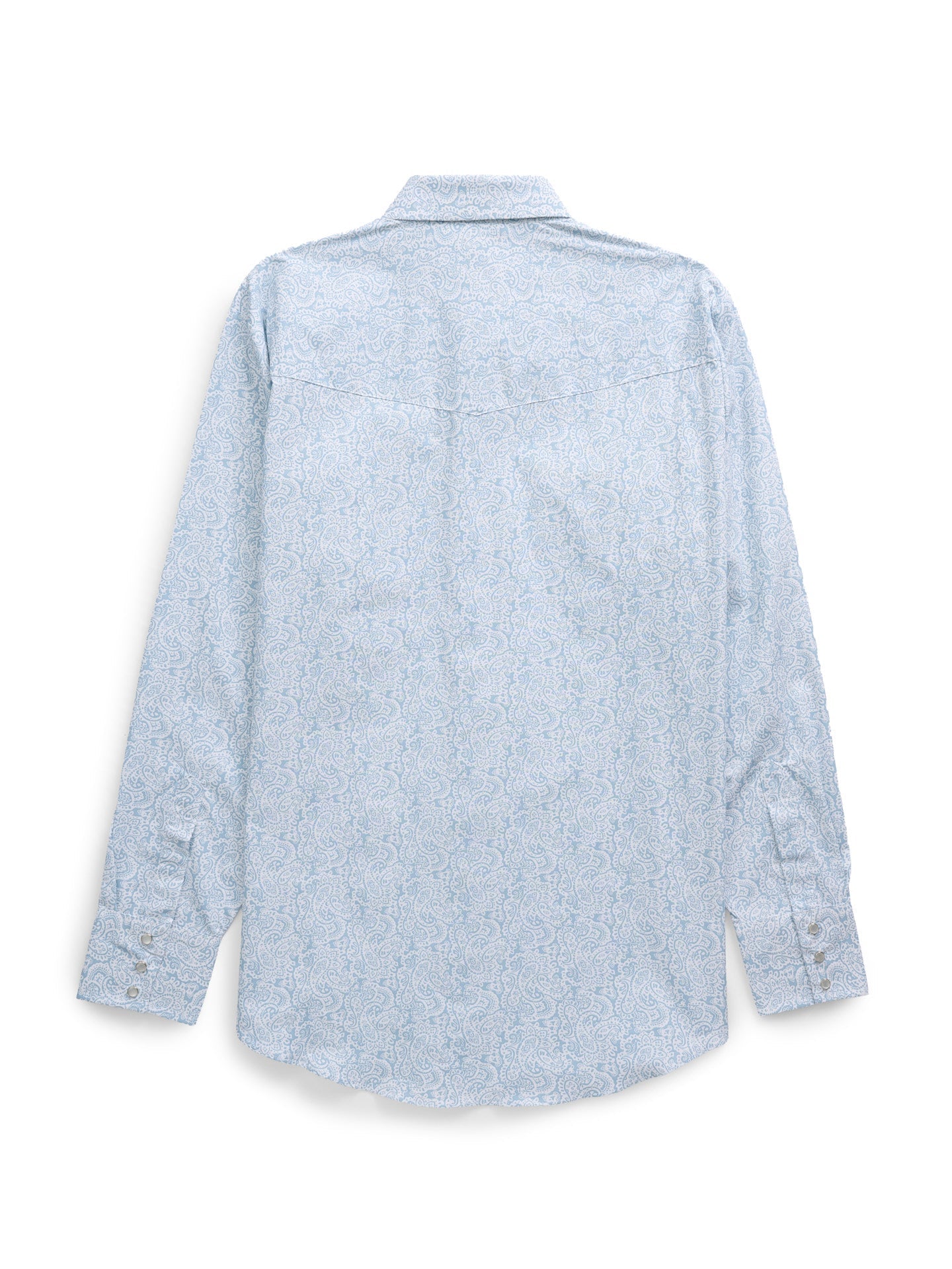 Men's Ely Cattleman Long Sleeve Blue Paisley Print Western Snap Shirt