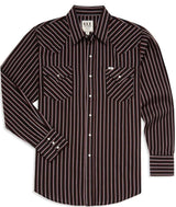 Men's Ely Cattleman Long Sleeve Stripe Western Snap Shirt - Ely Cattleman - Flyclothing LLC