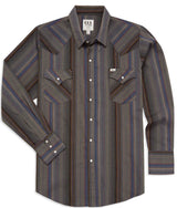 Men's Ely Cattleman Long Sleeve Stripe Western Snap Shirt - Ely Cattleman - Flyclothing LLC