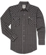 Men's Ely Cattleman Long Sleeve Plaid Western Snap Shirt Black