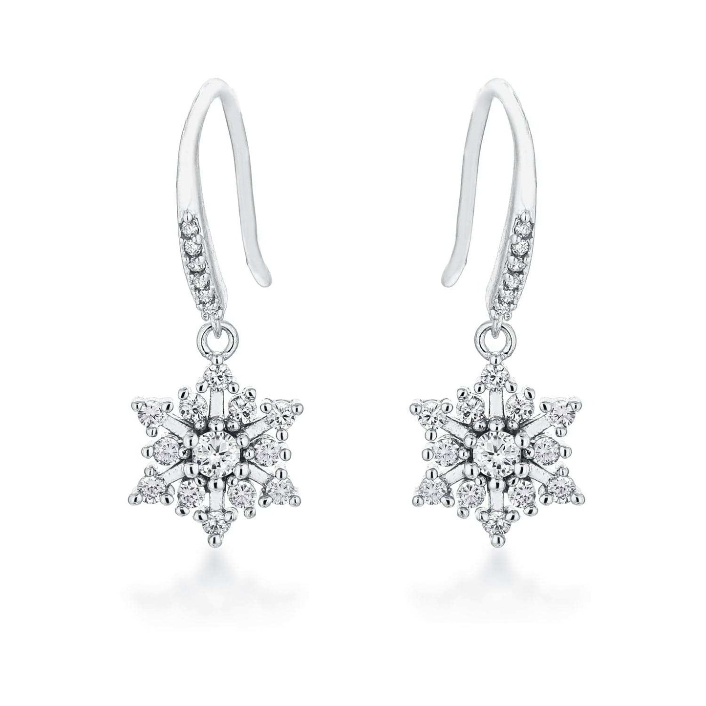 Contemporary Rhodium Plated CZ Earrings - JGI - Flyclothing LLC
