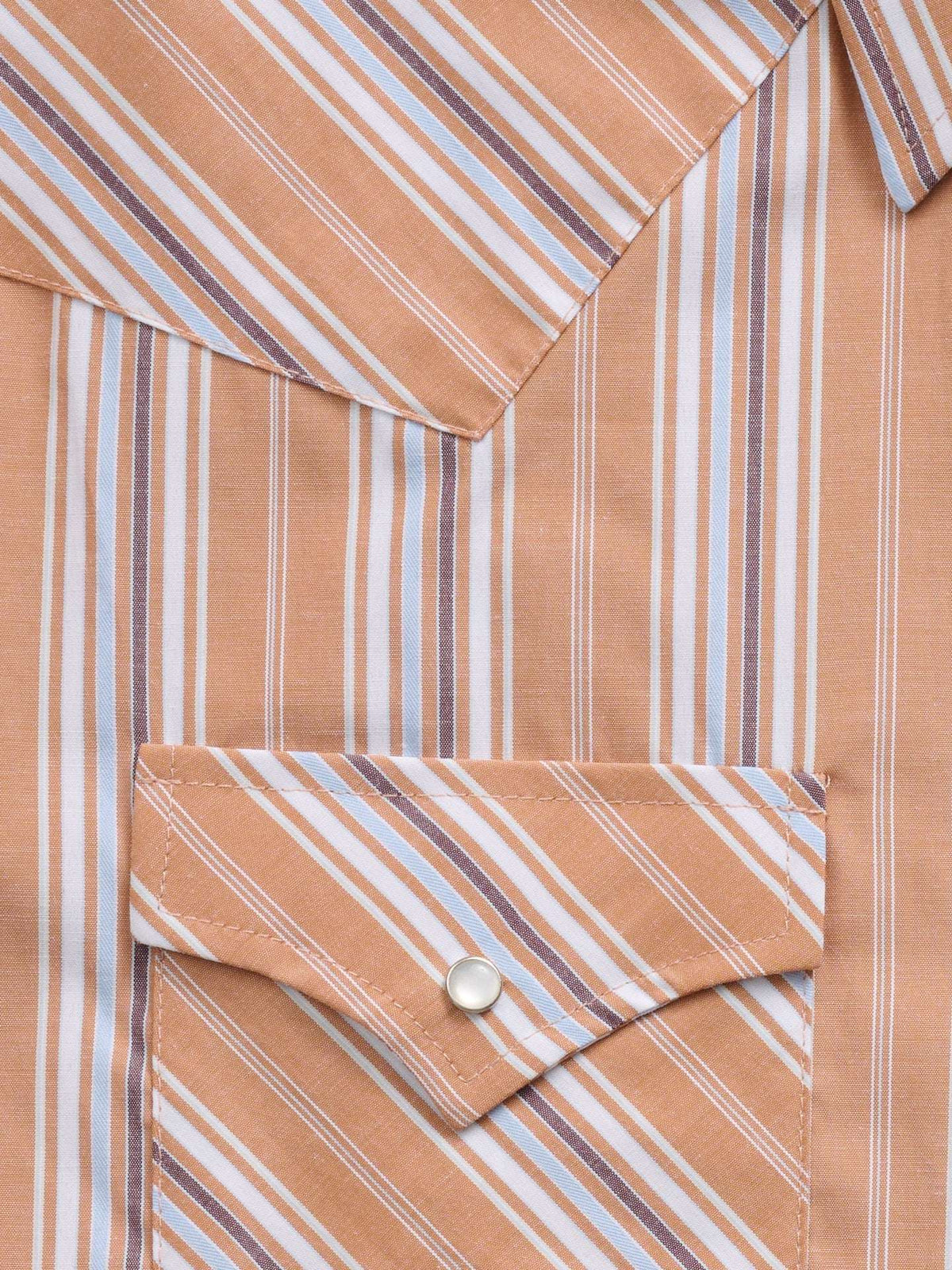 Men's Ely Cattleman Long Sleeve Textured Stripe Western Snap Shirt- Rust - Ely Cattleman - Flyclothing LLC