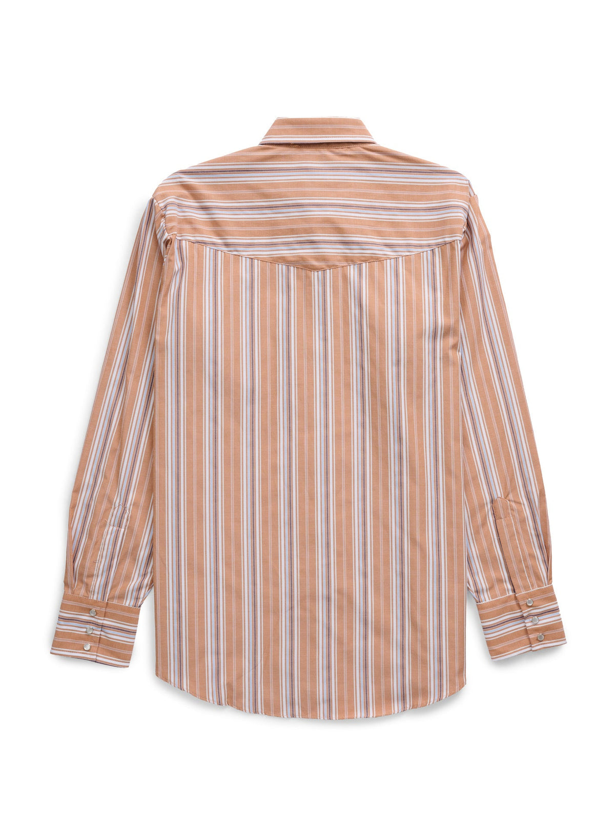 Men's Ely Cattleman Long Sleeve Textured Stripe Western Snap Shirt- Rust
