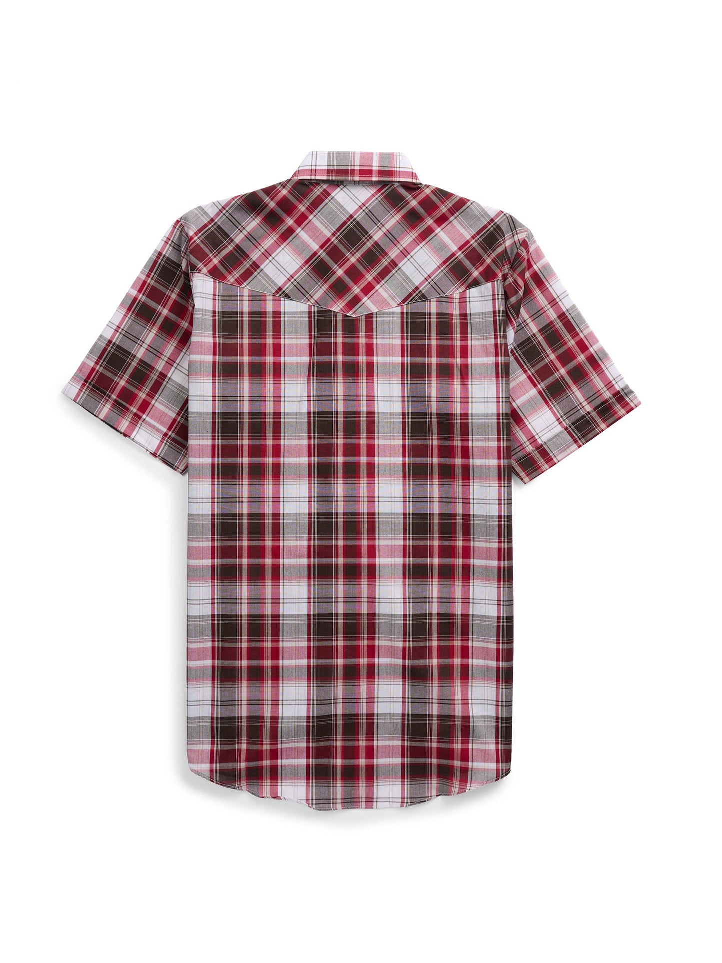 Men's Ely Cattleman Short Sleeve Plaid Western Snap Shirt