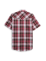 Men's Ely Cattleman Short Sleeve Plaid Western Snap Shirt