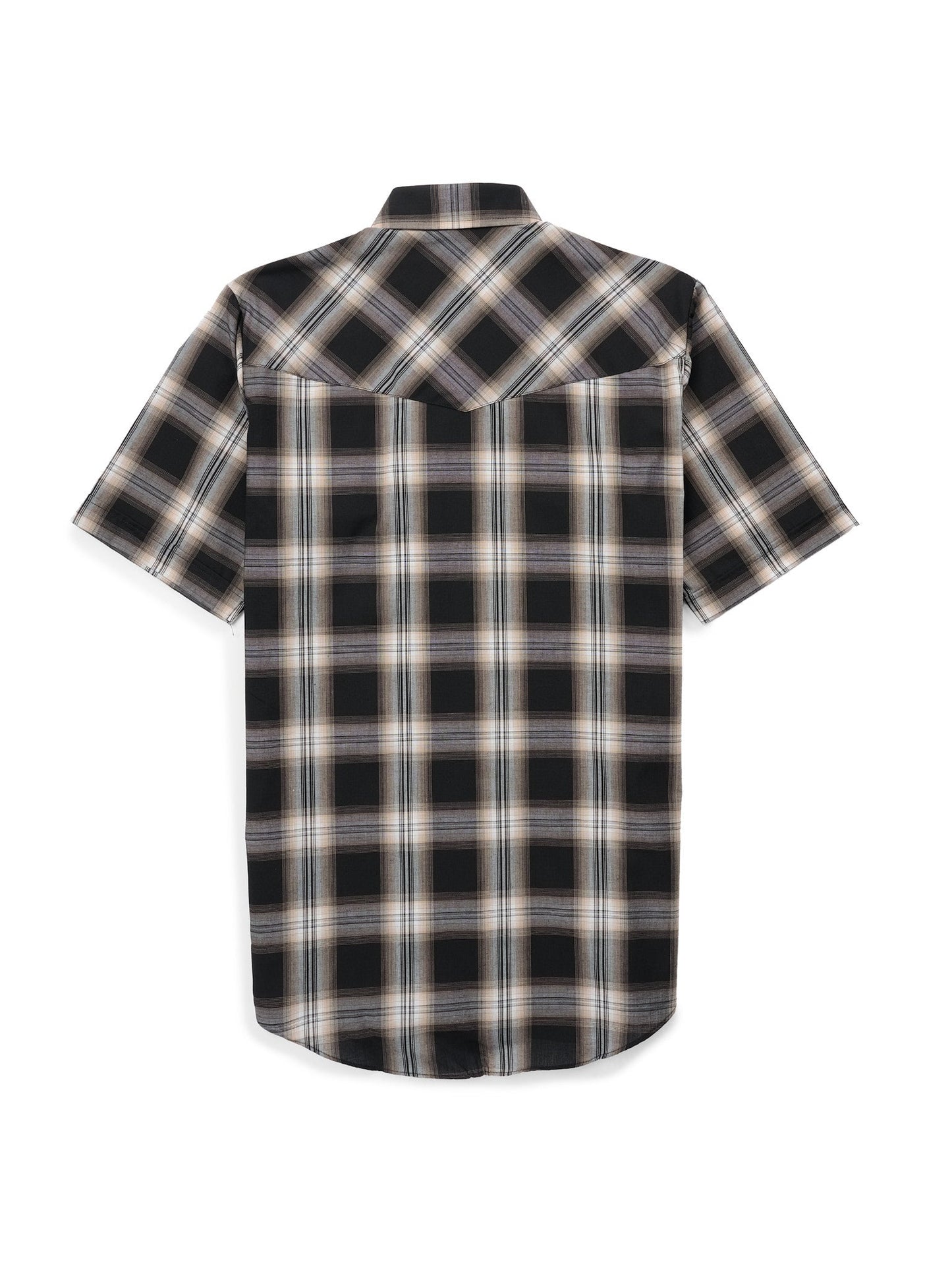 Men's Ely Cattleman Short Sleeve Plaid Western Snap Shirt