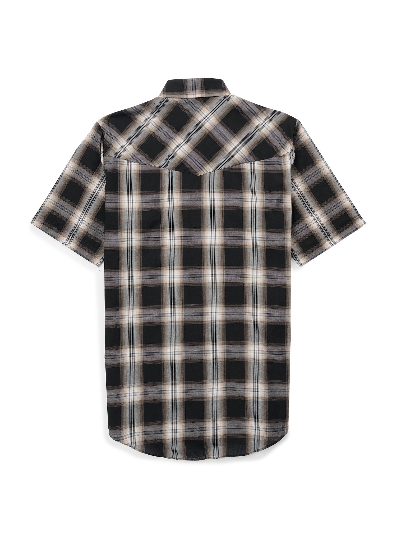 Men's Ely Cattleman Short Sleeve Plaid Western Snap Shirt