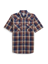 Men's Ely Cattleman Short Sleeve Plaid Western Snap Shirt