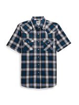 Men's Ely Cattleman Short Sleeve Plaid Western Snap Shirt