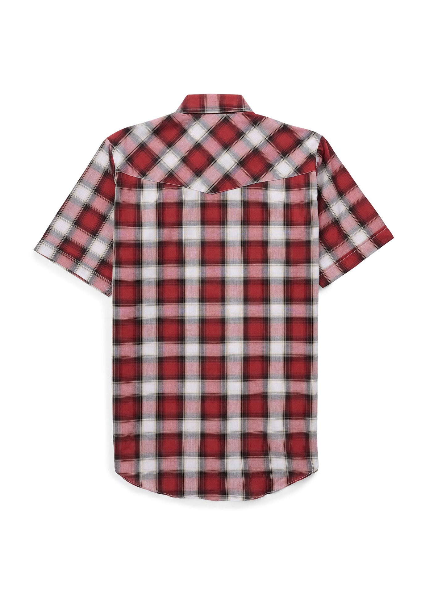 Men's Ely Cattleman Short Sleeve Plaid Western Snap Shirt