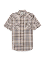 Men's Ely Cattleman Short Sleeve Plaid Western Snap Shirt