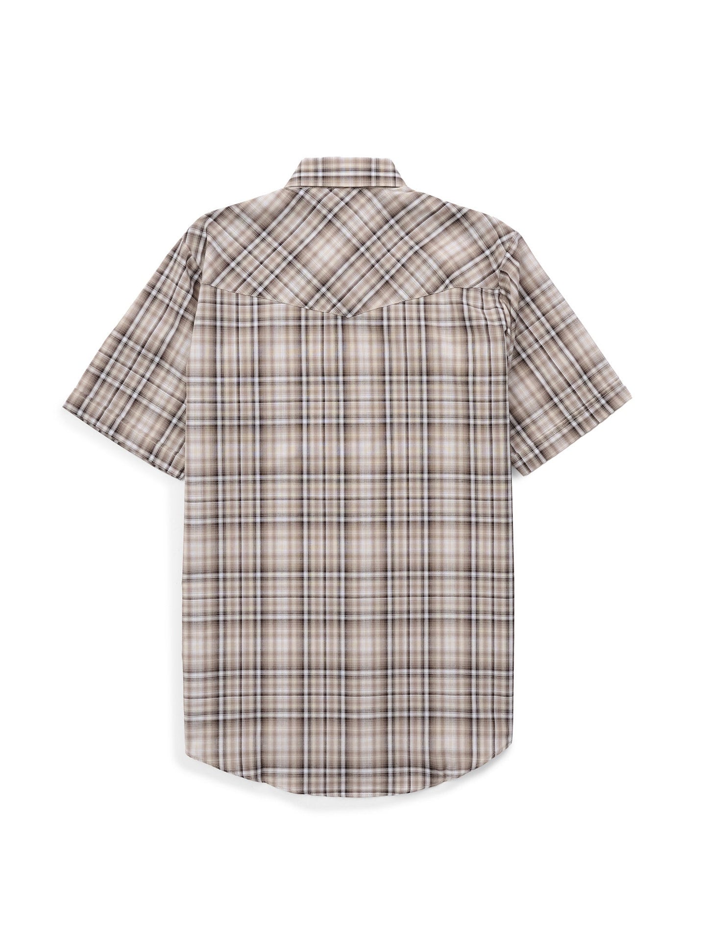 Men's Ely Cattleman Short Sleeve Plaid Western Snap Shirt