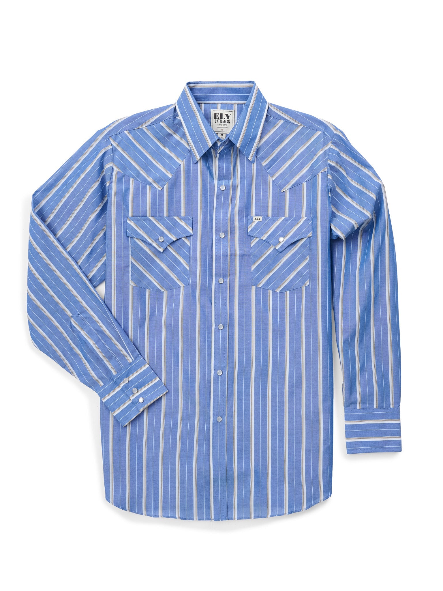 Men's Ely Cattleman Long Sleeve Stripe Western Snap Shirt