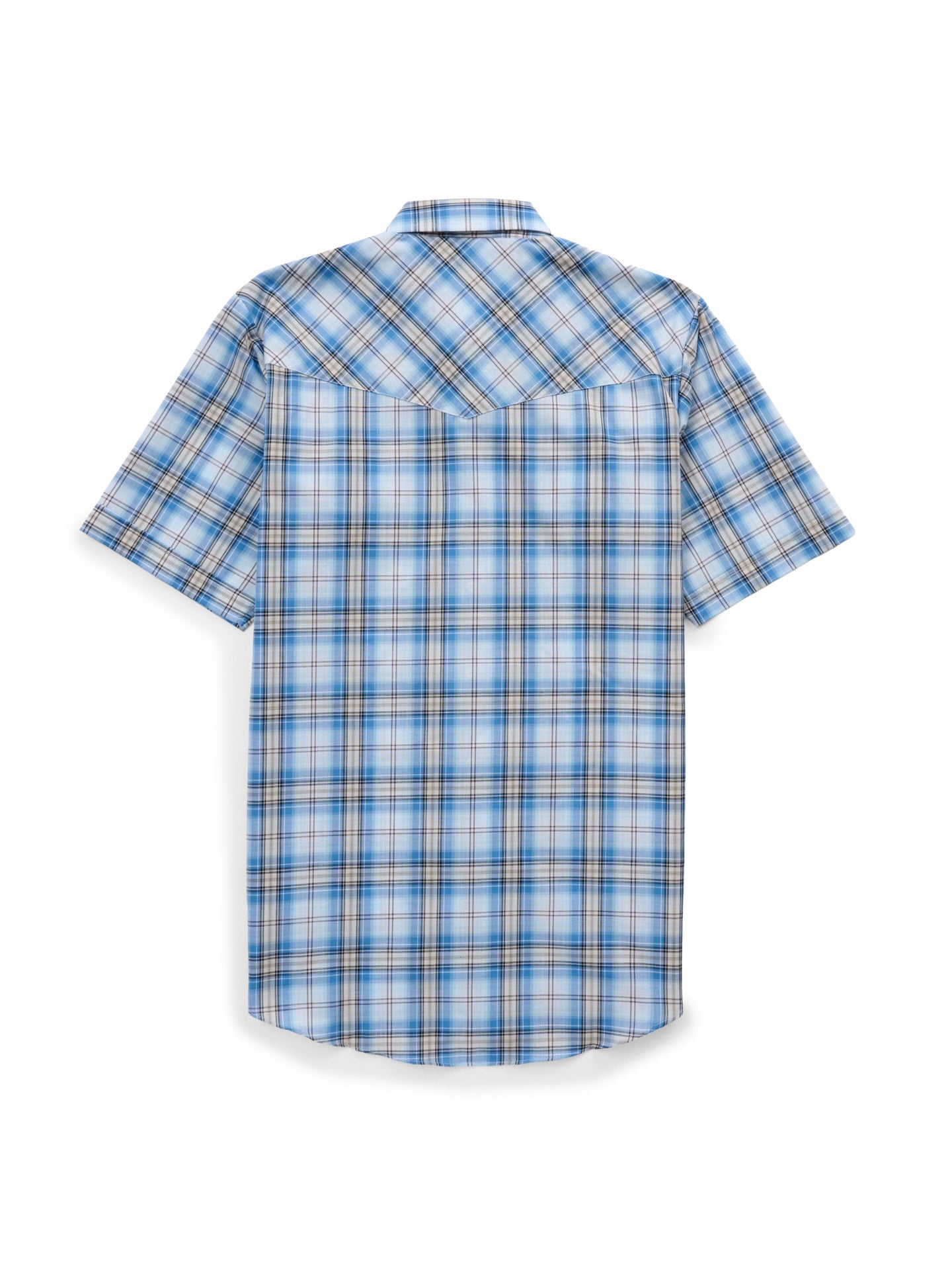Men's Ely Cattleman Short Sleeve Plaid Western Snap Shirt