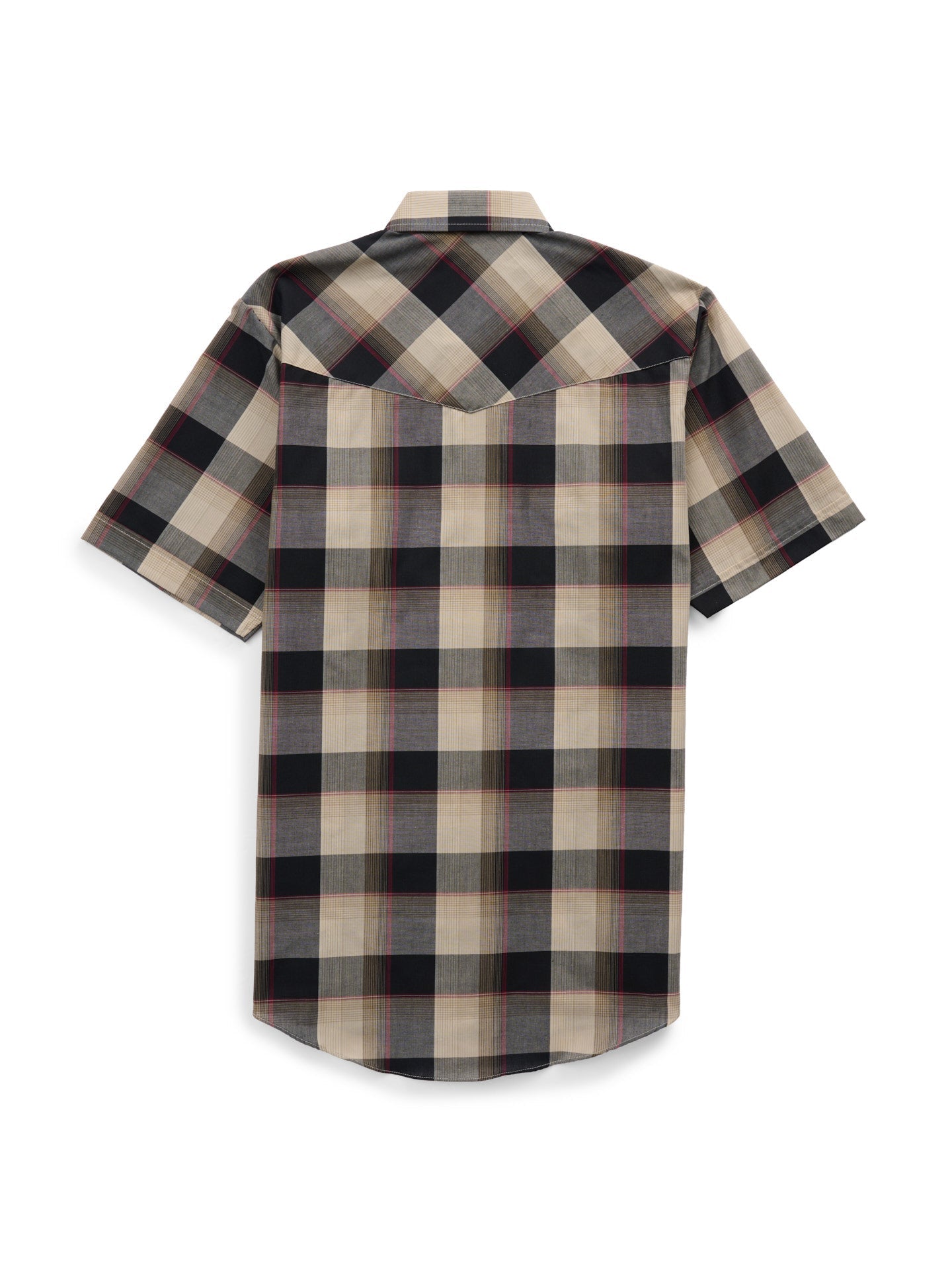 Men's Ely Cattleman Short Sleeve Plaid Western Snap Shirt