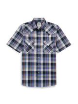 Men's Ely Cattleman Short Sleeve Plaid Western Snap Shirt - Ely Cattleman - Flyclothing LLC