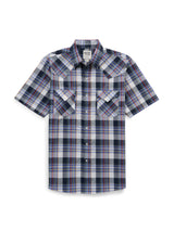 Men's Ely Cattleman Short Sleeve Plaid Western Snap Shirt