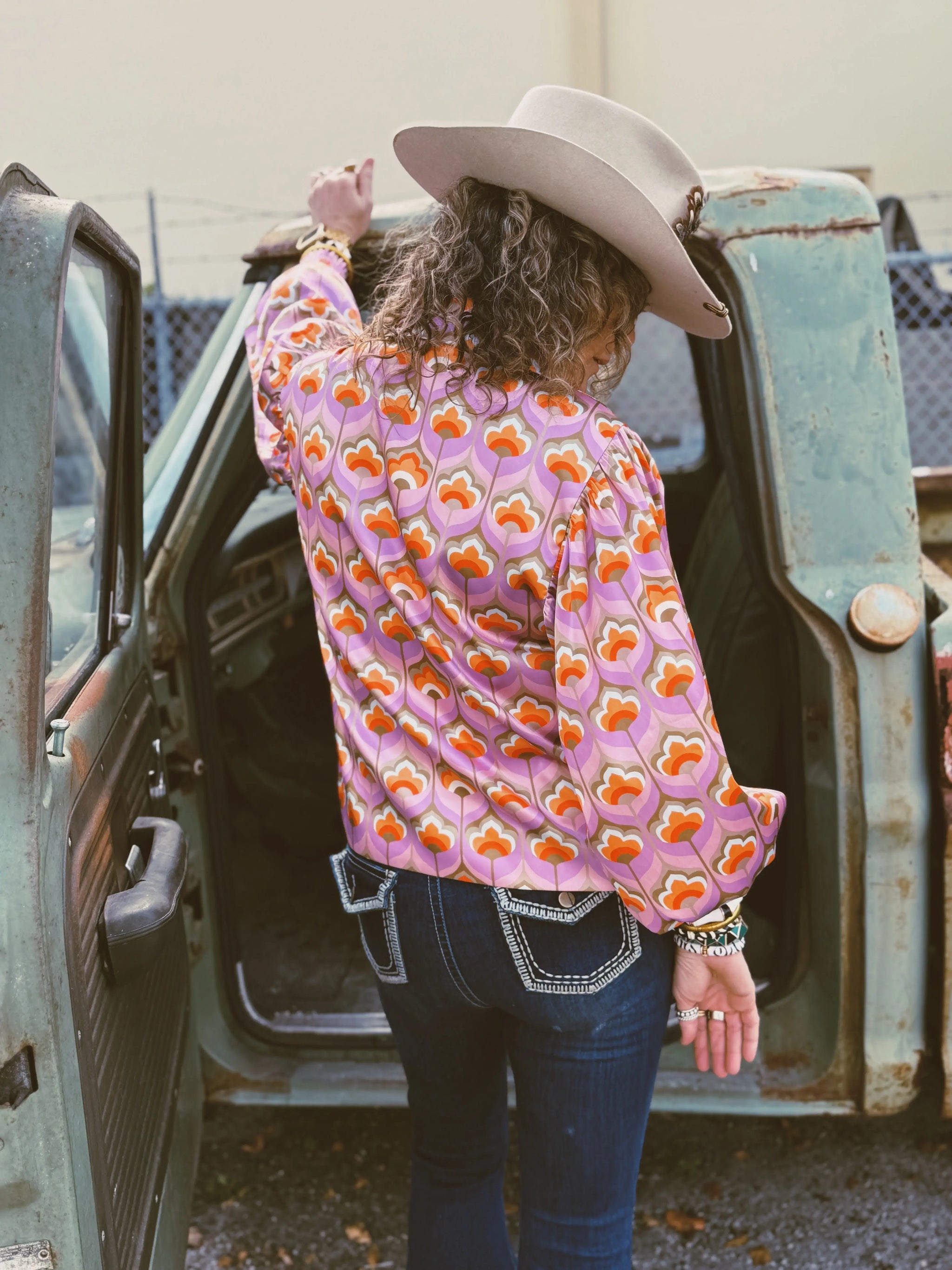 Room At The Top Balloon Sleeve Button Up Blouse - Lil Bee's Bohemian - Flyclothing LLC