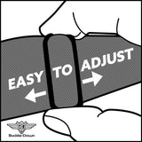 BD Wings Logo CLOSE-UP Full Color Black Silver Seatbelt Belt - Dad & Dad Yellow Webbing