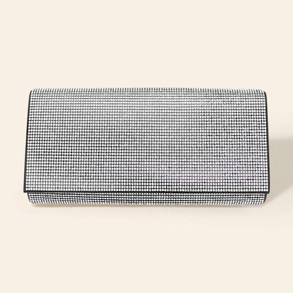 Bling Solid Evening Clutch Crossbody Bag - Madeline Love - Flyclothing LLC