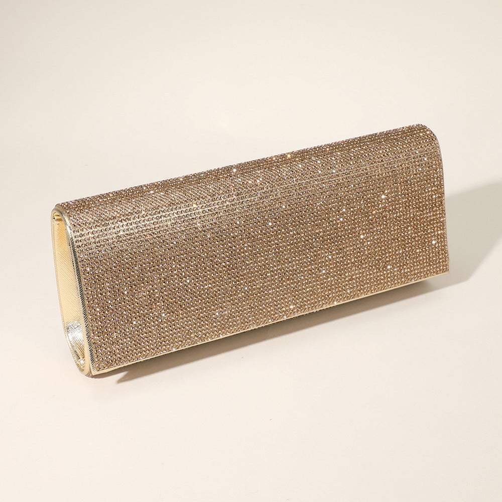 Bling Solid Evening Clutch Crossbody Bag - Madeline Love - Flyclothing LLC