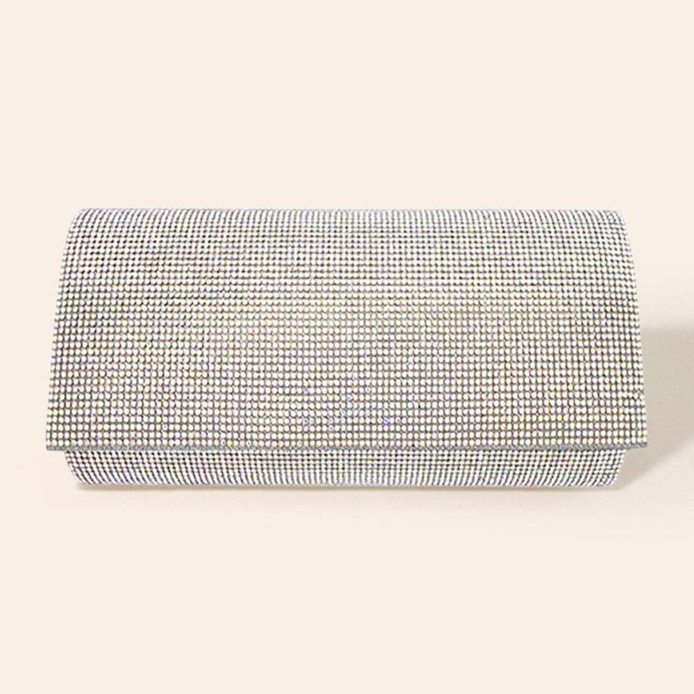 Bling Solid Evening Clutch Crossbody Bag - Madeline Love - Flyclothing LLC