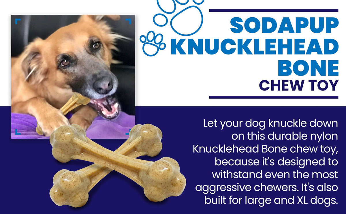 Knuckle Bone Nylon Dog Chew Toy for Aggressive Chewers | Made in USA - SodaPup/True Dogs, LLC - Flyclothing LLC