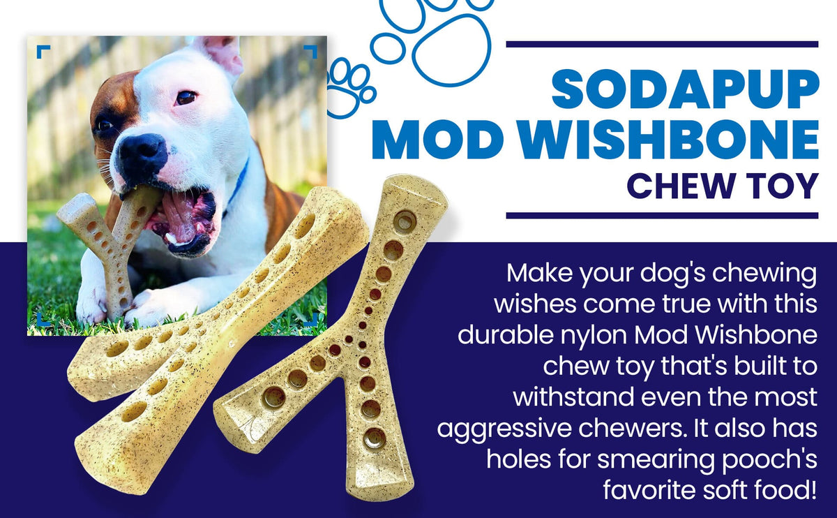 MOD Wishbone Nylon Dog Chew Toy for Aggressive Chewers | USA Made - SodaPup/True Dogs, LLC - Flyclothing LLC