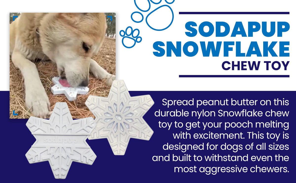 Snowflake Nylon Dog Chew Toy for Aggressive Chewers | USA Made & FDA Compliant - SodaPup/True Dogs, LLC - Flyclothing LLC