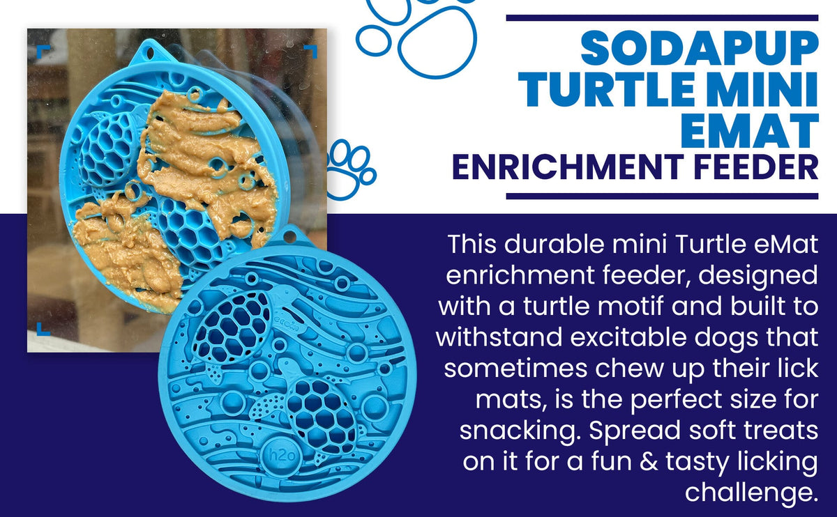 Turtle eMat-Mini Lick Mat with Suction Cups - Small Dogs & Cats | USA - SodaPup/True Dogs, LLC - Flyclothing LLC