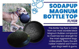 Magnum Bottle Top Flyer Rubber Frisbee for Heavy Chewers | Large | USA Made - SodaPup/True Dogs, LLC - Flyclothing LLC