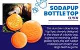 Bottle Top Flyer Rubber Frisbee for Dogs | Orange | Vet Approved | USA Made - SodaPup/True Dogs, LLC - Flyclothing LLC