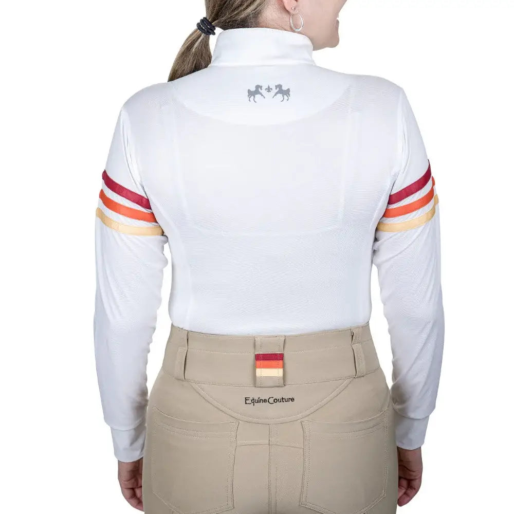 Equine Couture Gradient Long Sleeve Show Shirt w/ Arm Stripes - Breeches.com - Flyclothing LLC