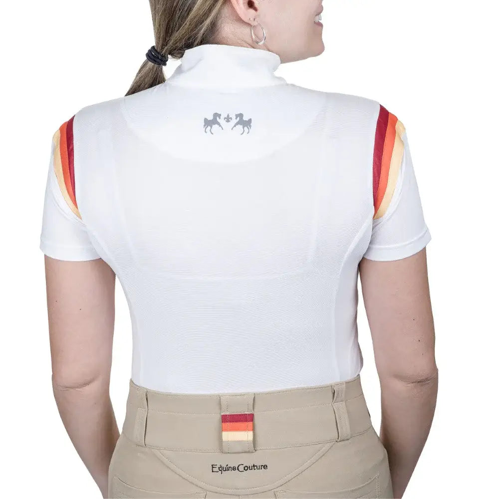 Equine Couture Gradient Short Sleeve Show Shirt w/ Arm Stripes - Breeches.com - Flyclothing LLC