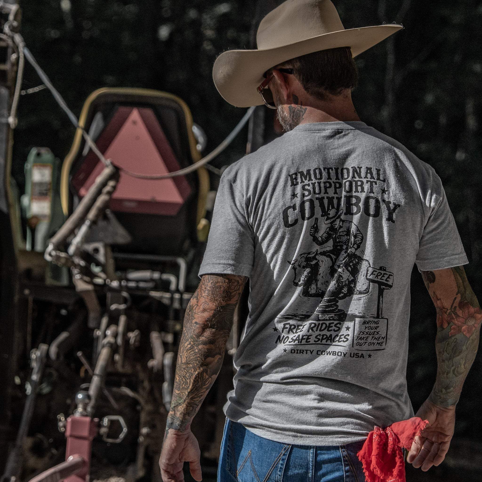 Emotional Support Cowboy Men's T-Shirt - DIRTY COWBOY USA - Flyclothing LLC