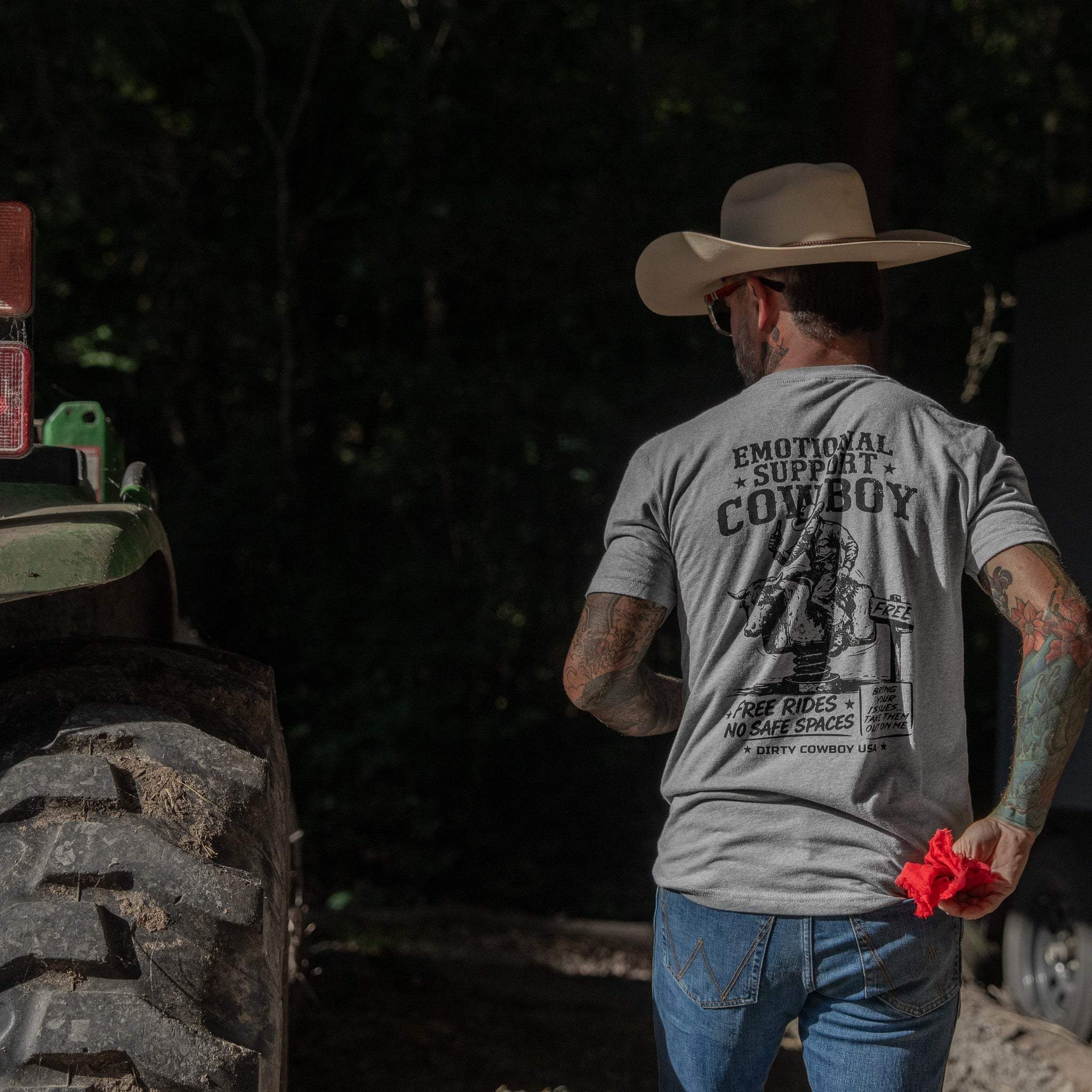 Emotional Support Cowboy Men's T-Shirt - DIRTY COWBOY USA - Flyclothing LLC