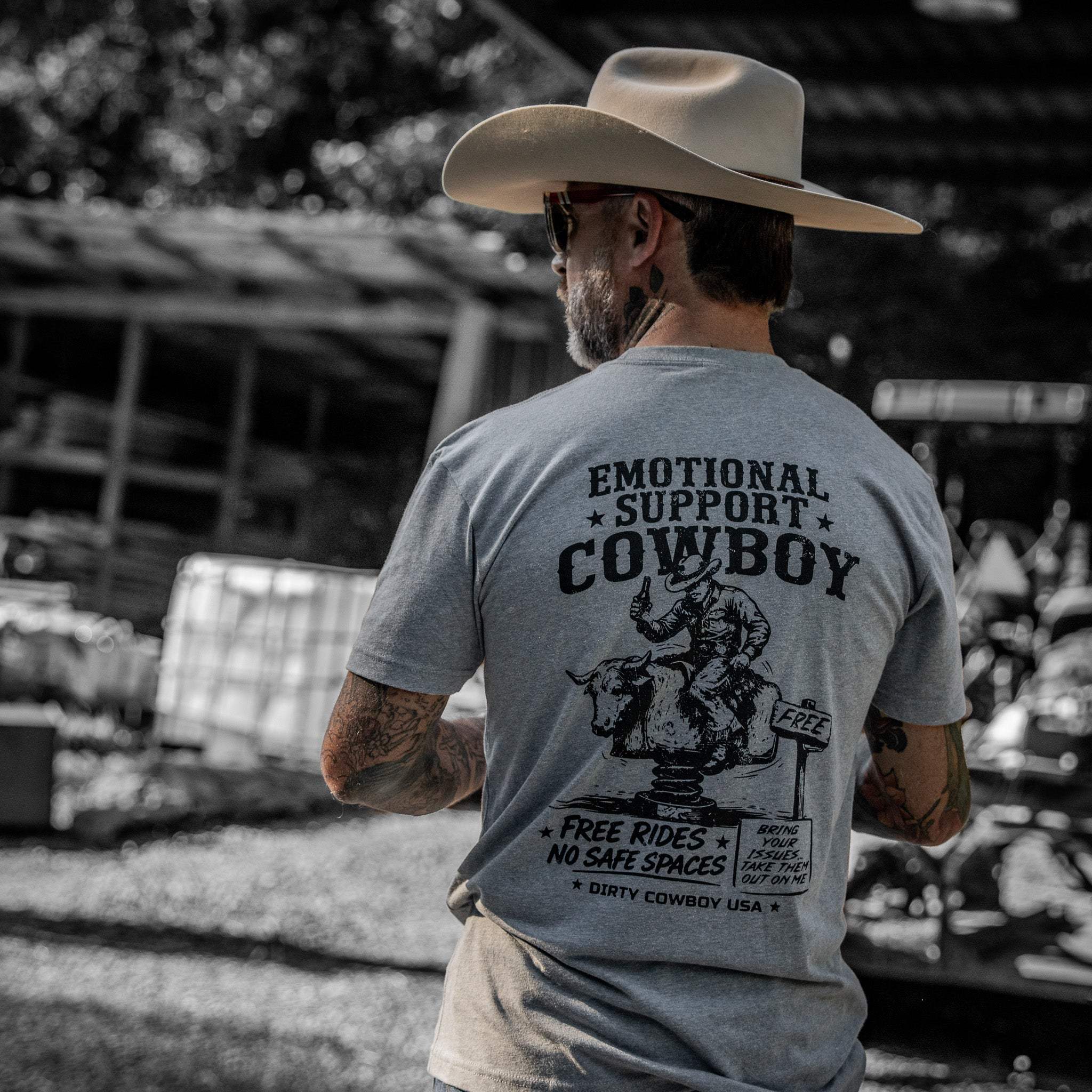 Emotional Support Cowboy Men's T-Shirt - DIRTY COWBOY USA - Flyclothing LLC