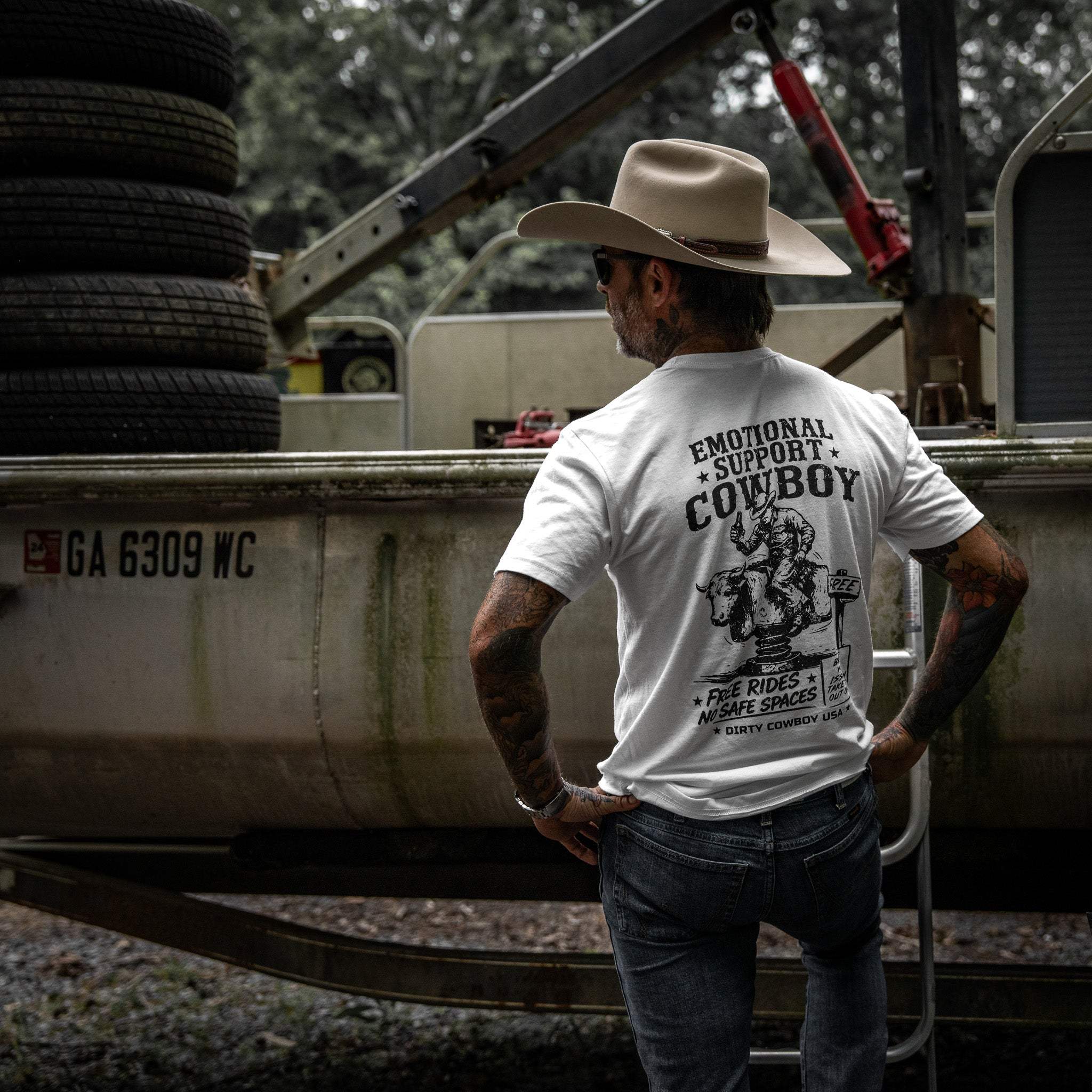 Emotional Support Cowboy Men's T-Shirt - DIRTY COWBOY USA - Flyclothing LLC