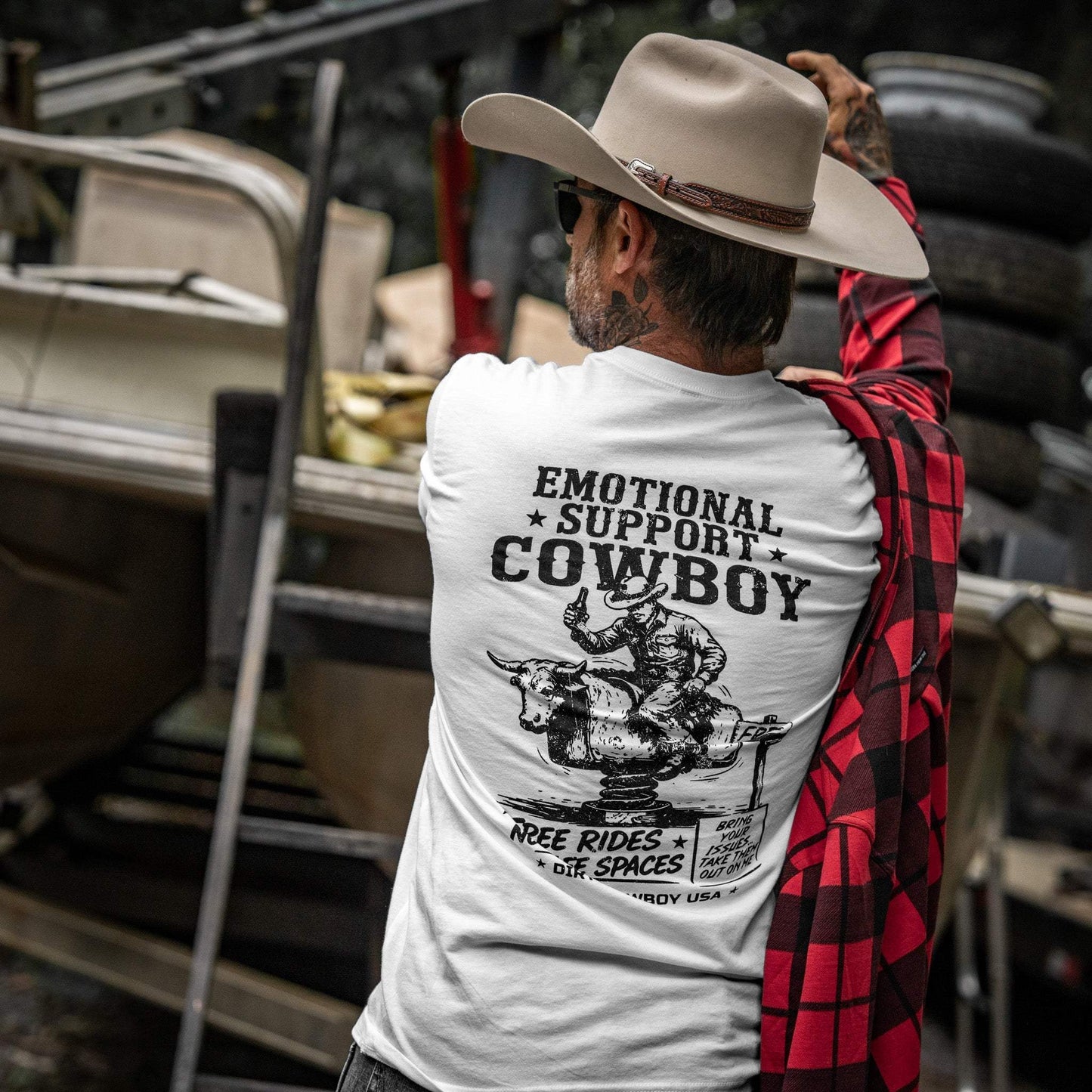 Emotional Support Cowboy Men's T-Shirt - DIRTY COWBOY USA - Flyclothing LLC