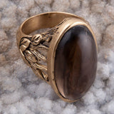 Enchanted Faceted Black Smoky Quartz Golden Ring - Barse Jewelry - Flyclothing LLC