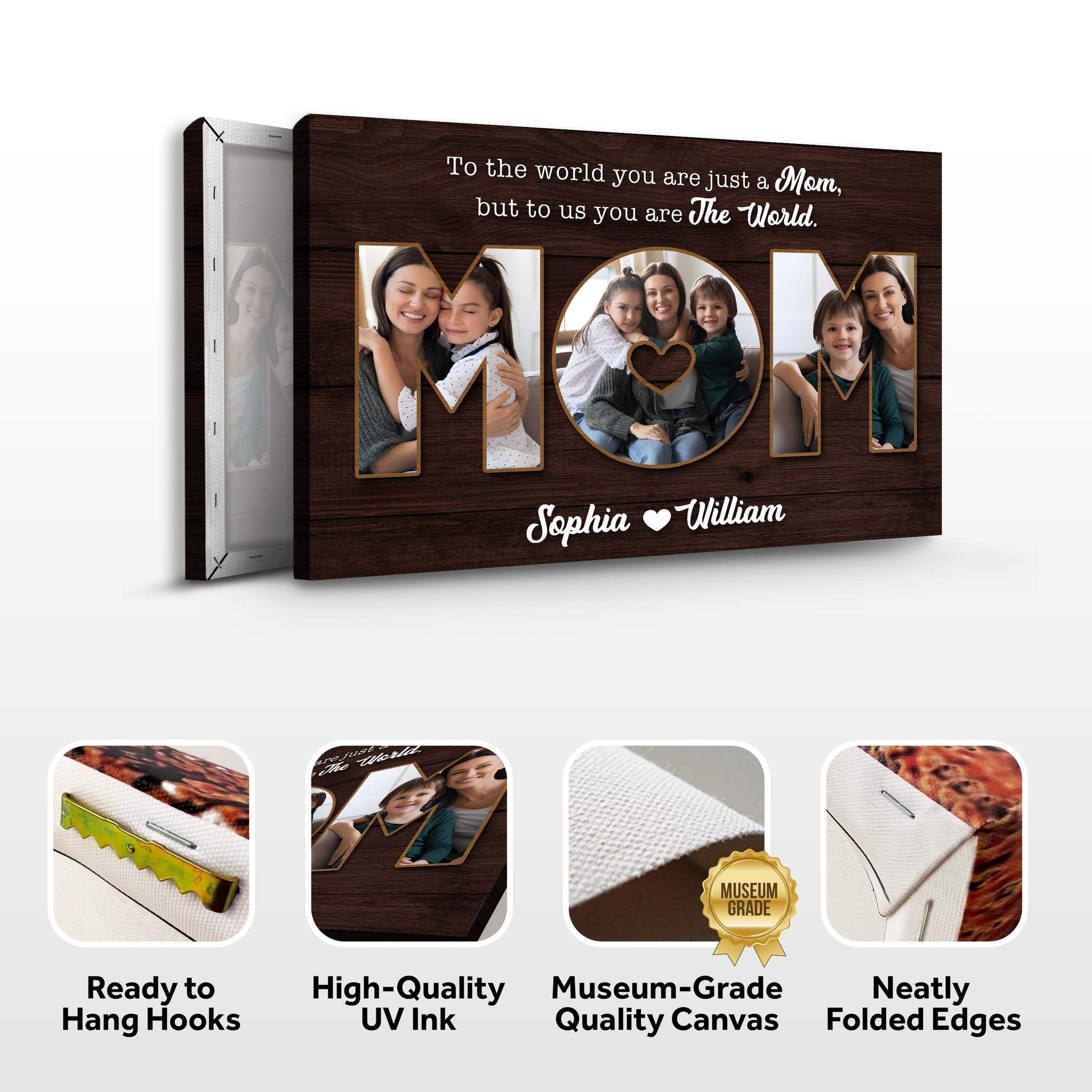 Mother's Day Sign To Us You Are The World II - Tailored Canvases - Flyclothing LLC
