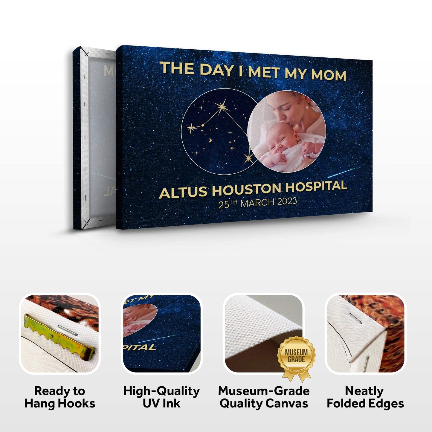 Mother's Day Sign The Day I Met My Mom - Tailored Canvases - Flyclothing LLC