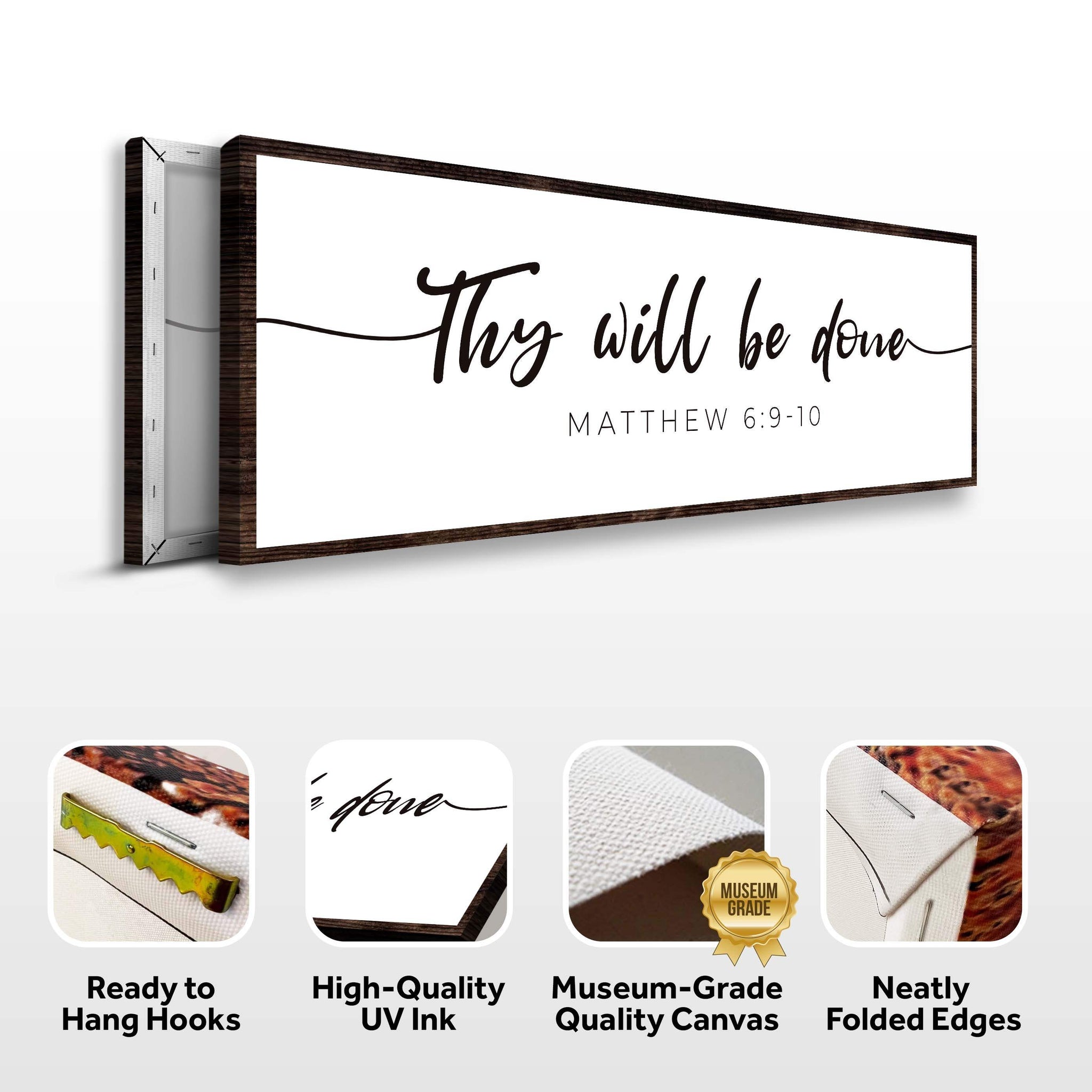 Thy Will Be Done Faith Sign III - Tailored Canvases - Flyclothing LLC