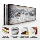 Vintage Christmas Village Luke 2:14 Scripture Sign - Tailored Canvases - Flyclothing LLC